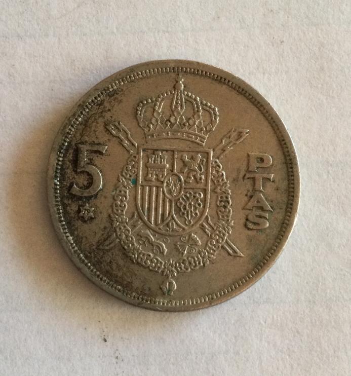 5 peseta’s 1975- Spanje, Ophalen of Verzenden