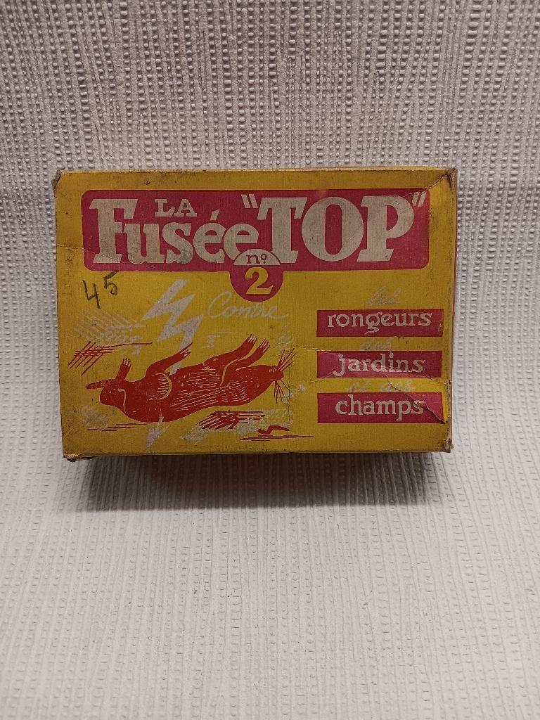 Ancienne boîte de Fusée Top Extermination de taupes, Enlèvement ou Envoi, Utilisé, Emballage
