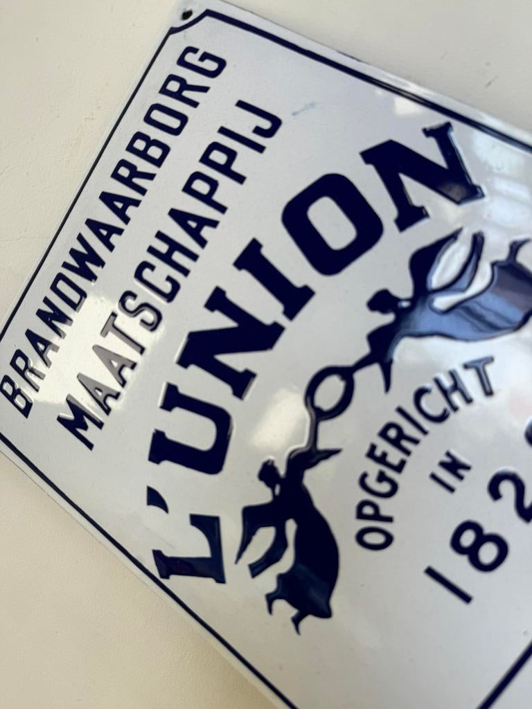 Panneau d'affichage émaillé L'UNION, Enlèvement ou Envoi