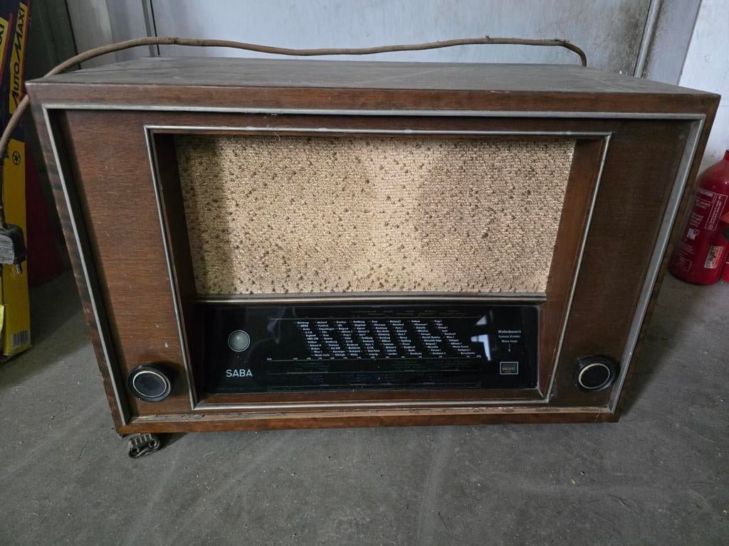 Grote oude radio Saba Rehord W50 antiek, Ophalen of Verzenden