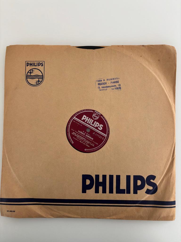 78 RPM Erna Spoorenberg Laudate Dominum / Ave Verum Corpus, 12 pouces, Chant, Comme neuf, Enlèvement