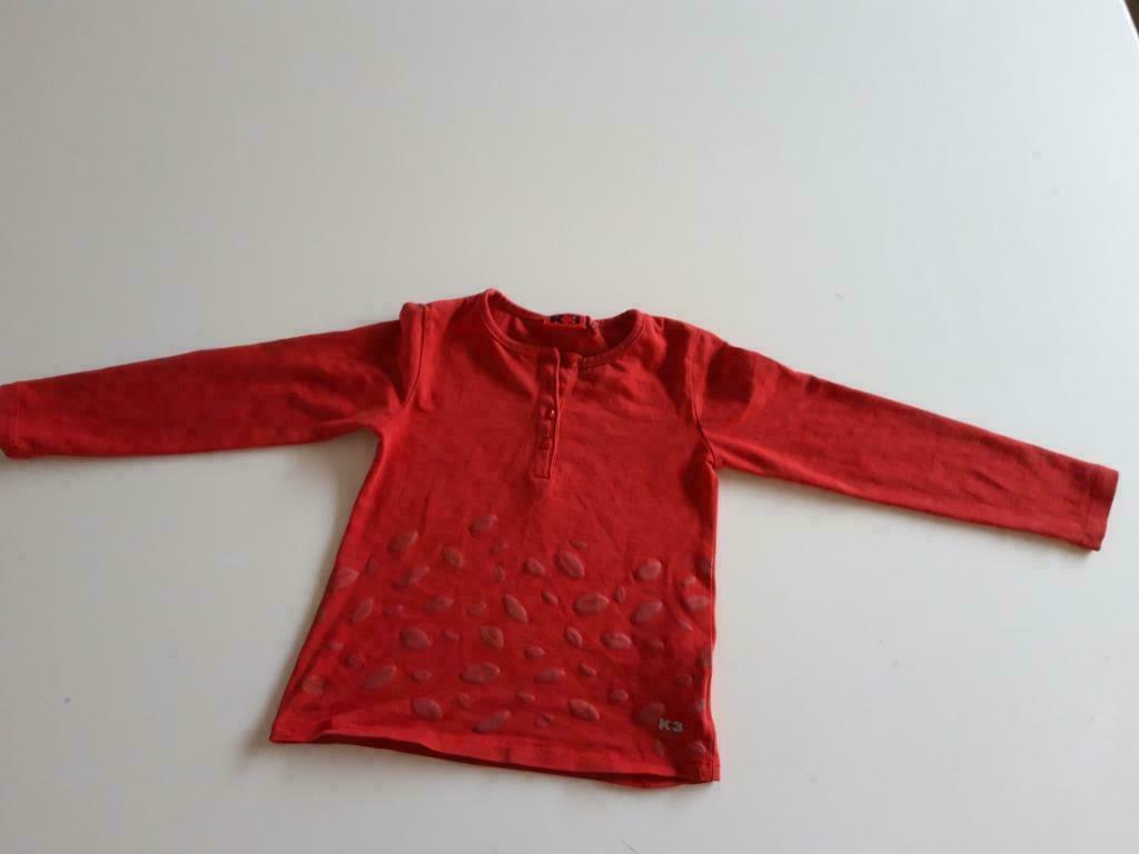 Rode t-shirt (K3) - Mt 110, Gebruikt, Meisje, JBC, Ophalen of Verzenden