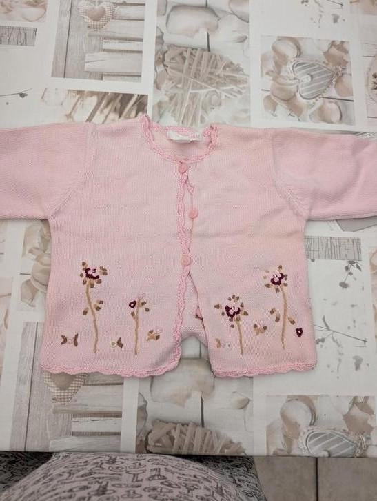 H&M Wave avec de magnifiques fleurs brodées, Enfants & Bébés, Vêtements de bébé | Taille 74, Enlèvement ou Envoi, Pull ou Veste
