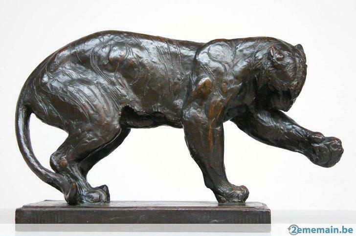Koop bronzen beeld van Albéric Collin, Antiek en Kunst