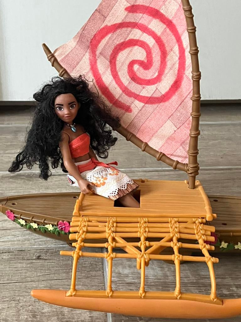 Vaiana + boot, Kinderen en Baby's, Ophalen, Zo goed als nieuw
