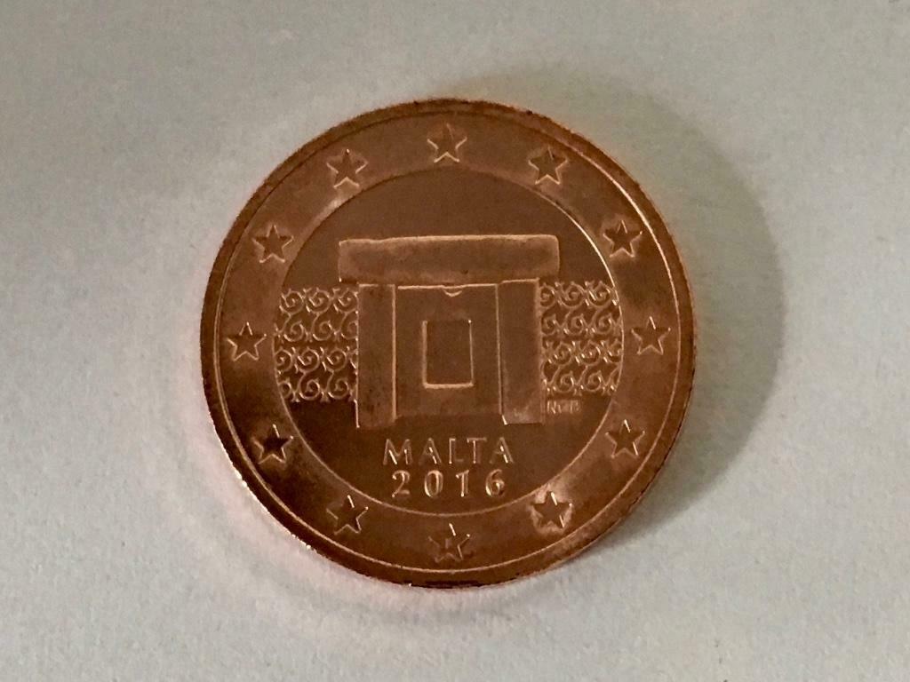Malta 2016 5 Eurocent UNC, Envoi, Malte, 5 centimes, Monnaie en vrac