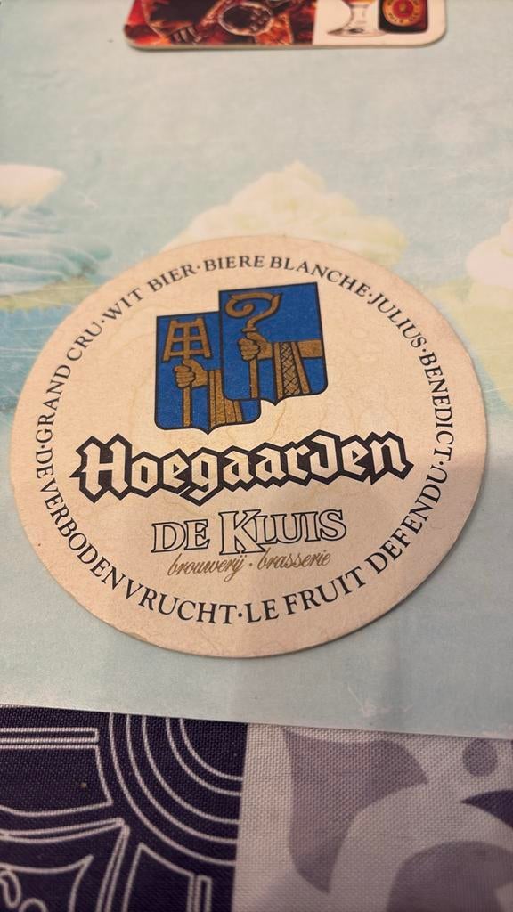 Ancien tapis à bière Hoegaarden, Enlèvement ou Envoi, Utilisé