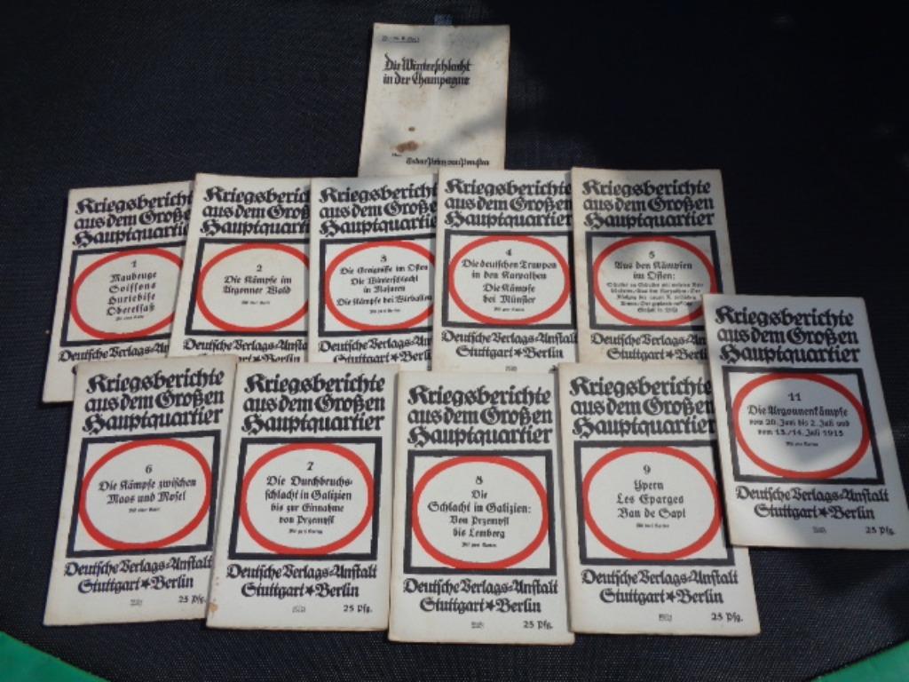 lot boekjes uit WO1 , de meesten uit 1915 , 20 € voor alles, Ophalen of Verzenden, Landmacht, Boek of Tijdschrift