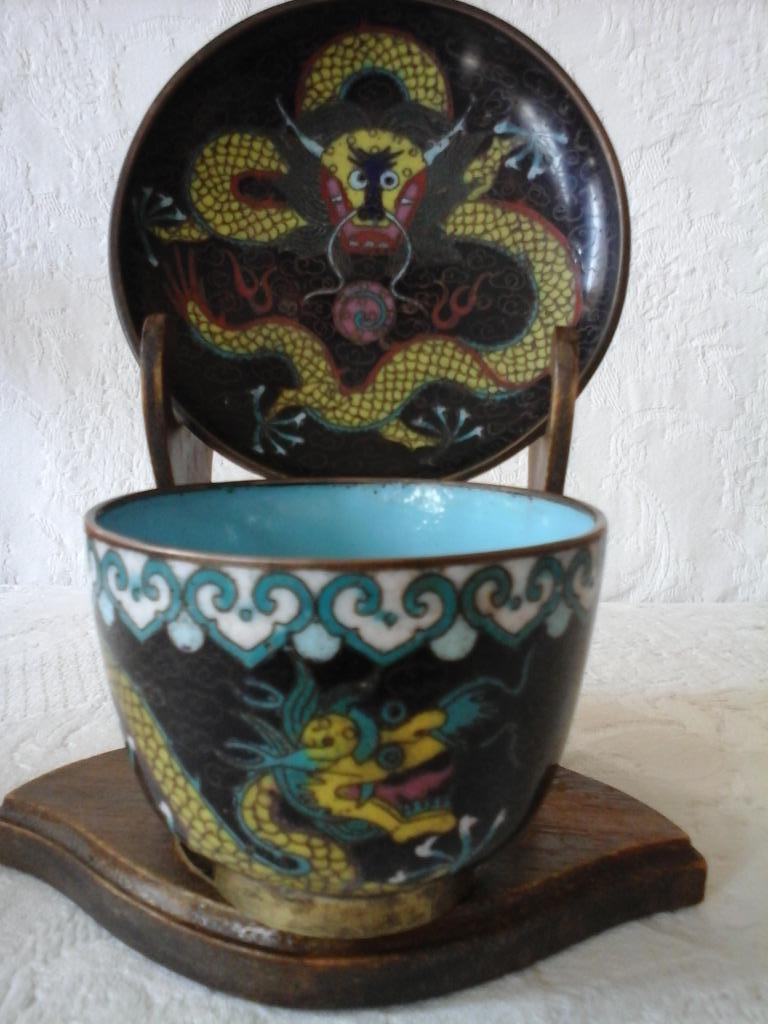 Chinese  cup Cloisonné Guangxu (1890/1900), Ophalen of Verzenden