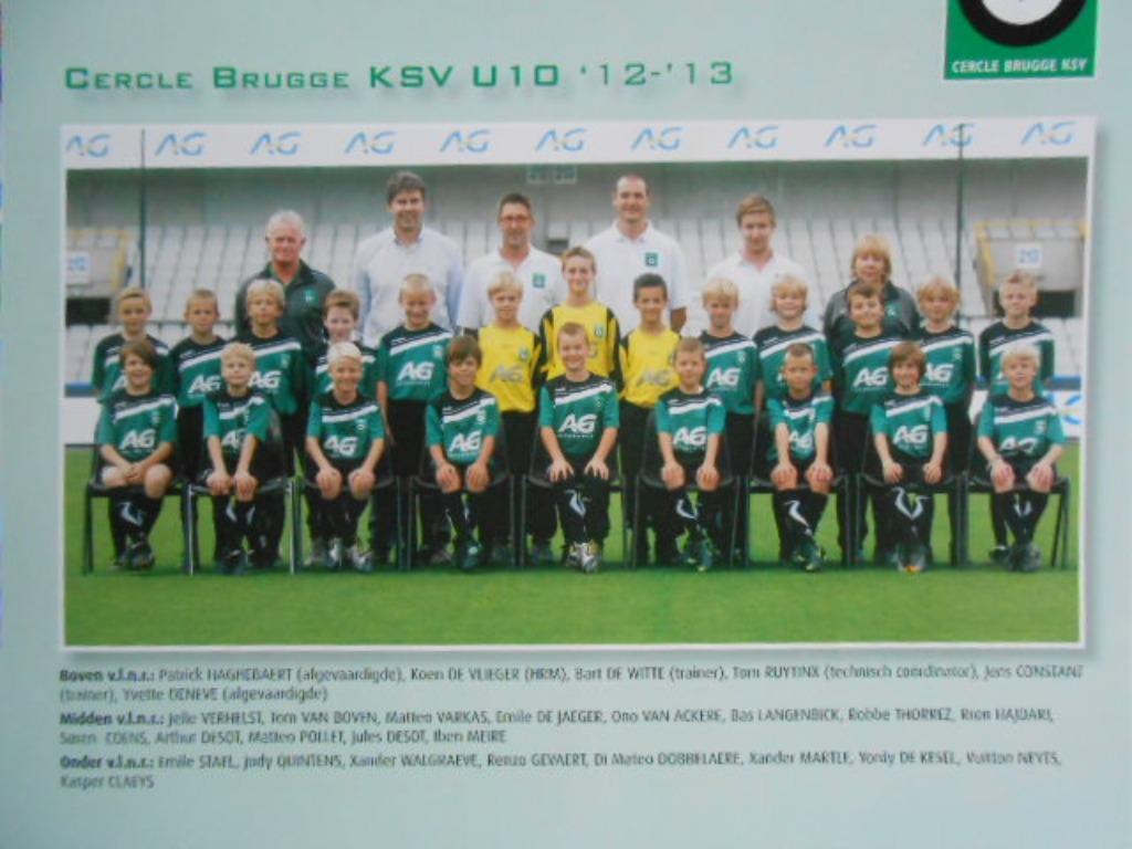 poster foto Cercle Brugge KSV "U10" 2012 - 2013 met namen, Ophalen of Verzenden, Nieuw, Poster, Plaatje of Sticker