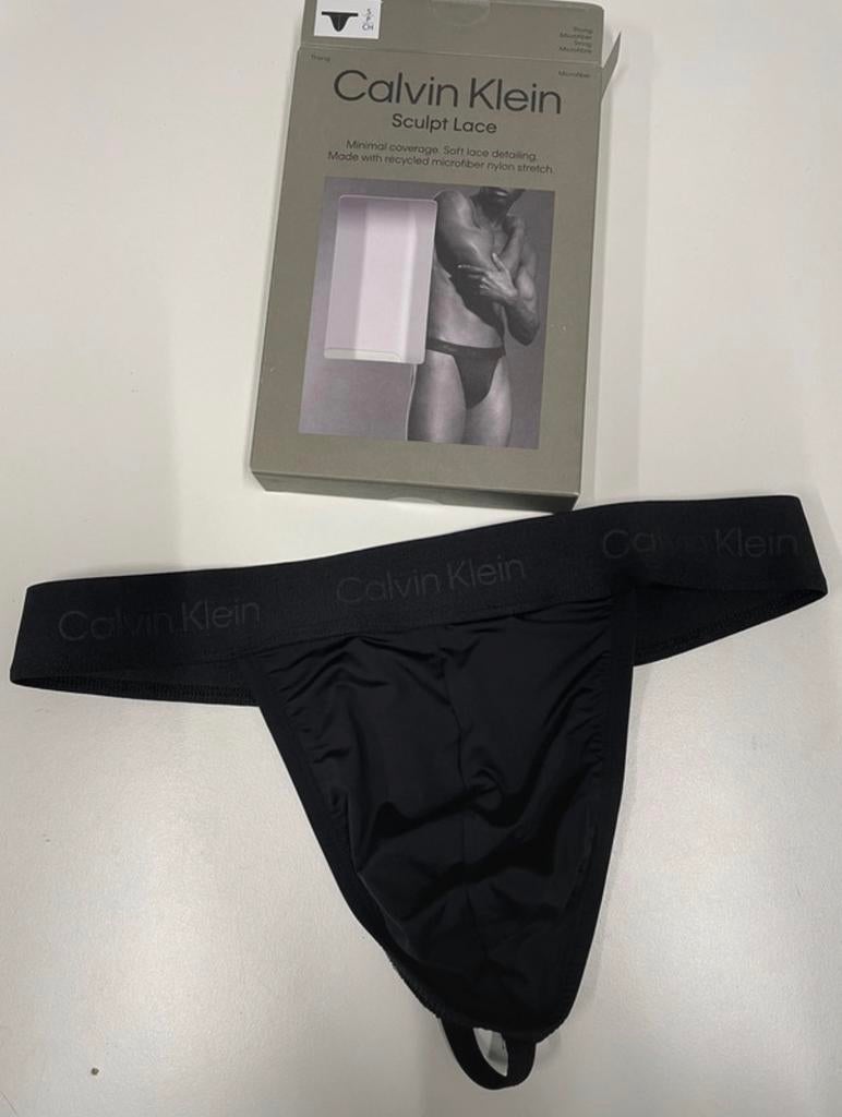 Calvin Klein String, Verzenden, Zwart, Calvin Klein, Slip