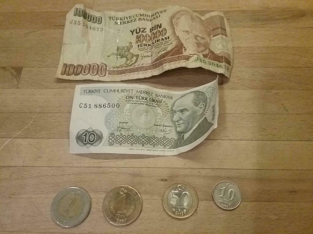 Billets et pièces de  monnaie de Turquie, Enlèvement ou Envoi
