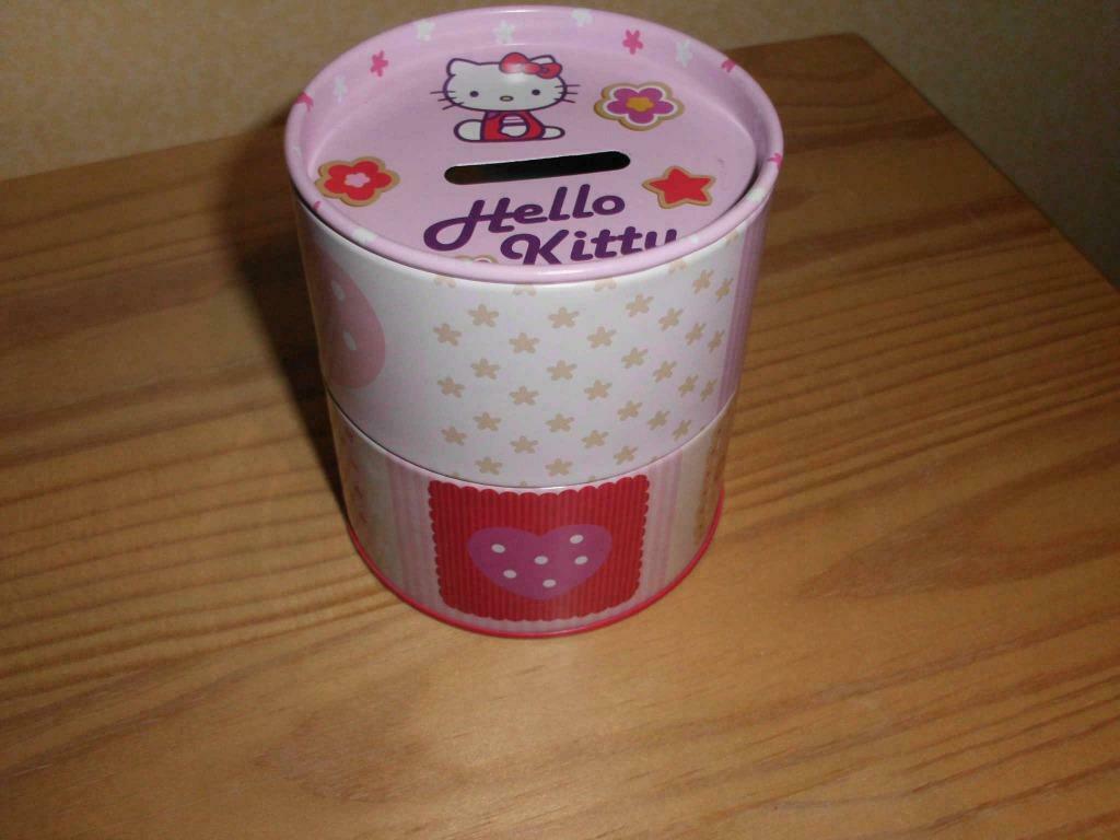 blikken spaarpot tweedelig Hello Kitty h; 10cm, Enlèvement, Neuf, Autres types