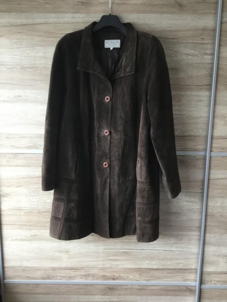Veste en cuir d'agneau pour homme, Pelsland, Brun, Porté, Taille 48/50 (M)