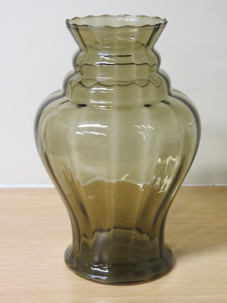 Doyen - grote art deco vaas in rookglas, Antiek en Kunst, Ophalen of Verzenden