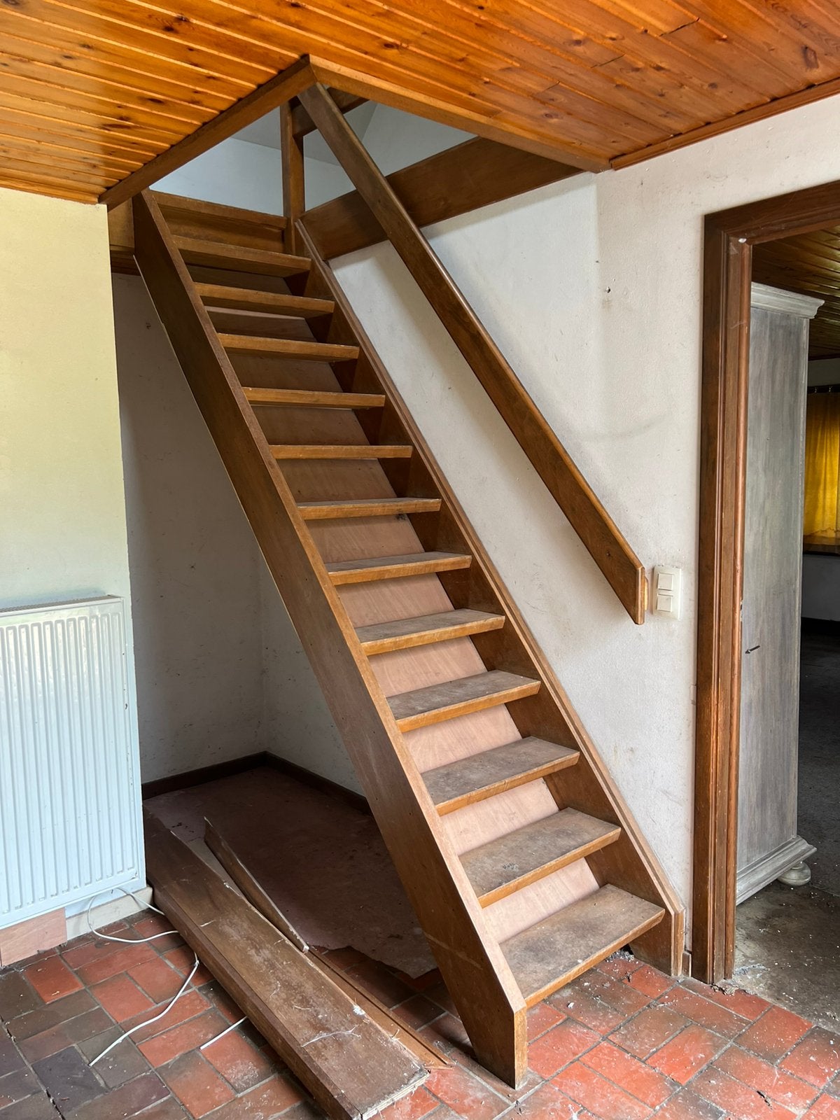 Houten trap, zelf uit te breken, Ophalen, Gebruikt, Trap