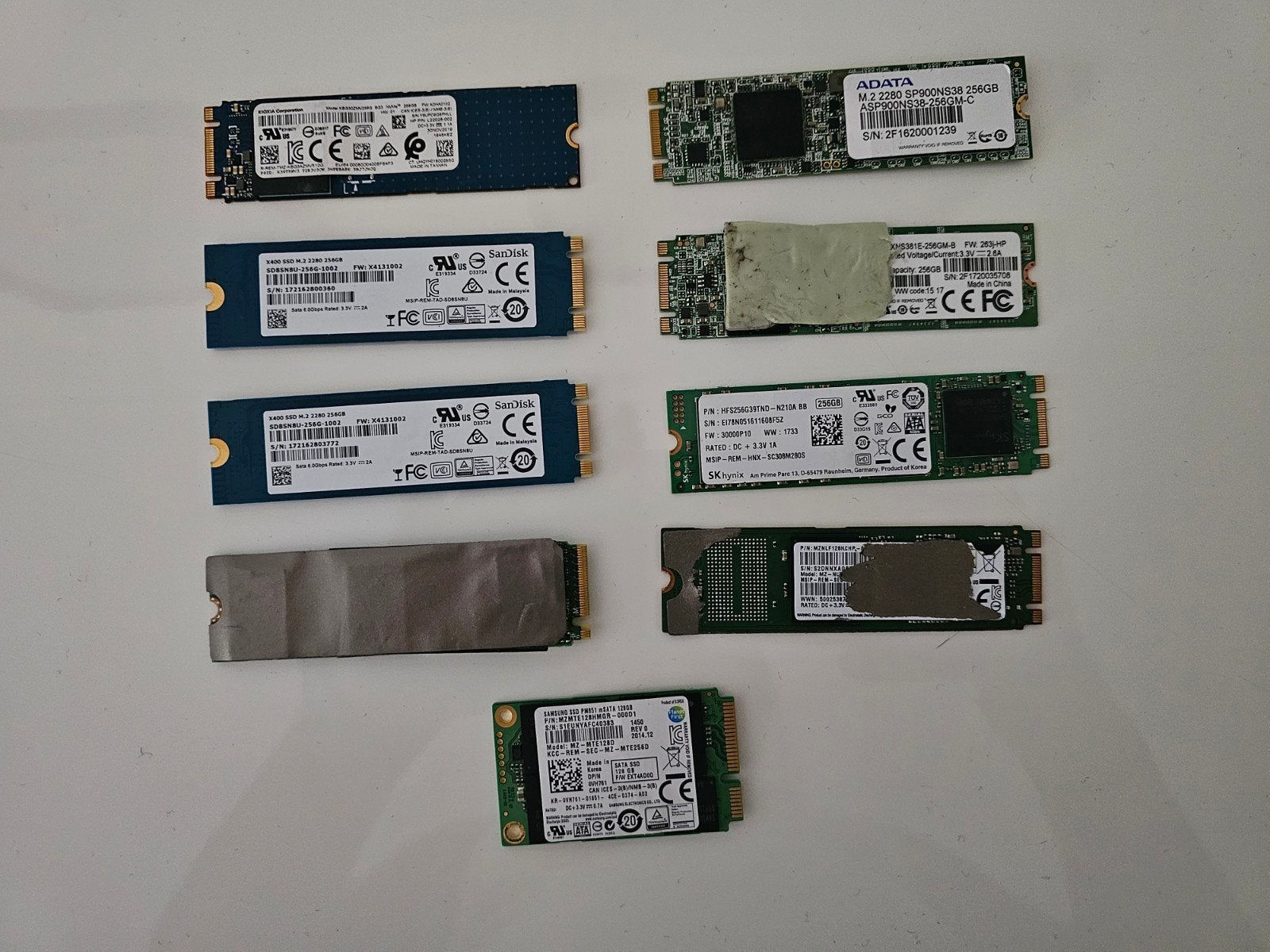 Partij M2 Sata SSD schijven, Computers en Software, Intern, Gebruikt, Ophalen of Verzenden, Laptop