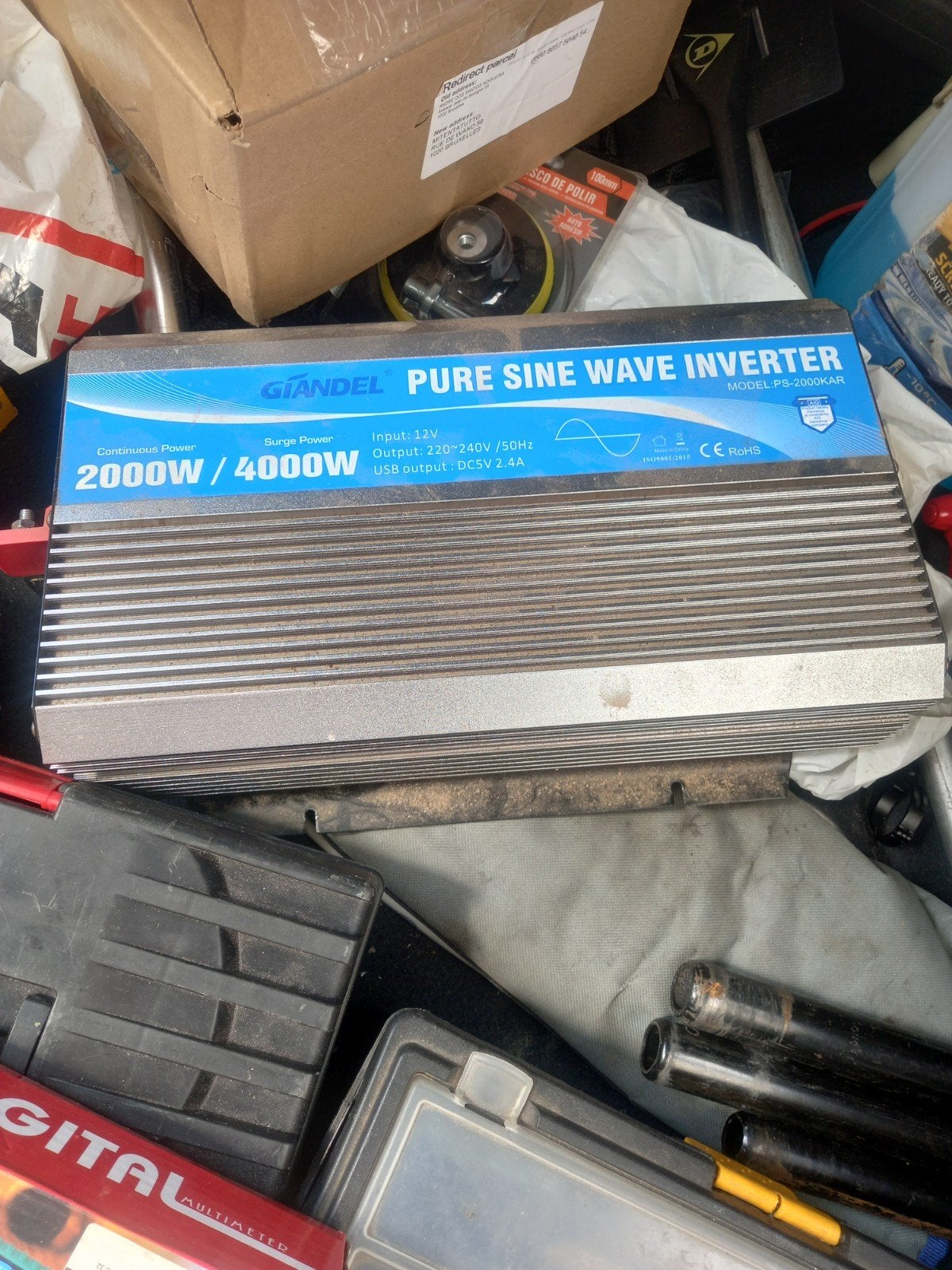 onduleur 12v 220v 4000 watts + batterie 140 ah, Enlèvement, Comme neuf, Boiler, 200 watts-crêtes ou plus