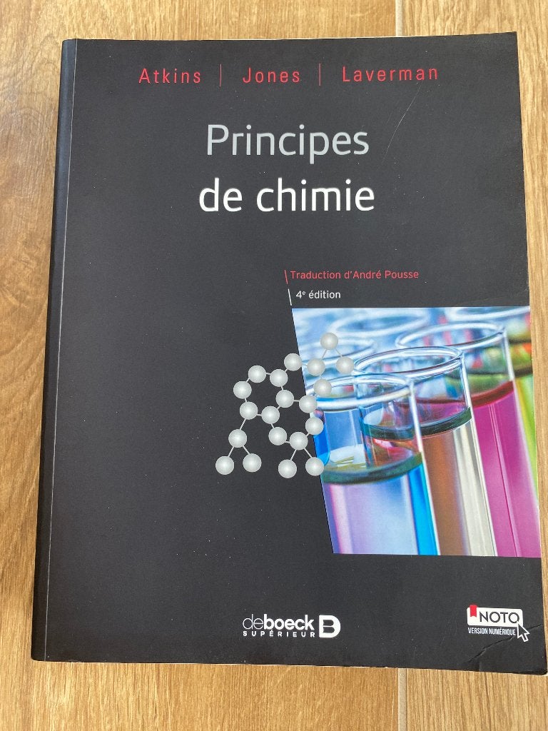 Principes de chimie – Atkins, Jones & Laverman – 4e édition, Autres niveaux, Peter Atkins, Loretta Jones et Leroy Laverman, Envoi