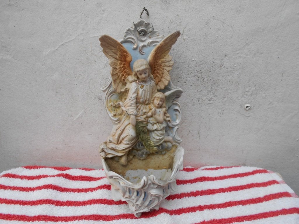 antiek wywatervat  engel, Ophalen of Verzenden