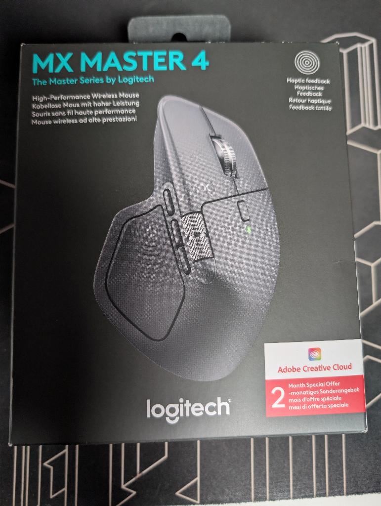 MX Master 4, Computers en Software, Muizen, Ophalen, Rechtshandig, Muis, Ergonomisch