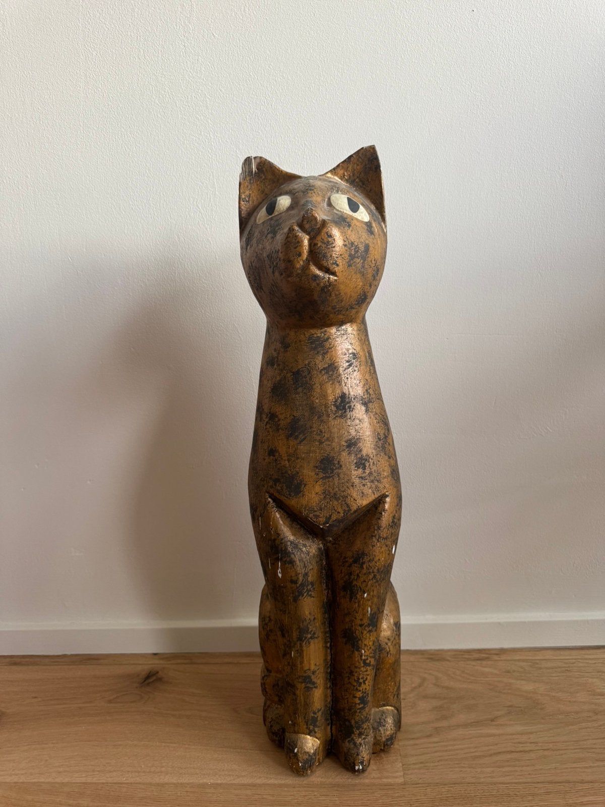 Vintage decoratief beeld van kat, Verzamelen, Ophalen, Gebruikt