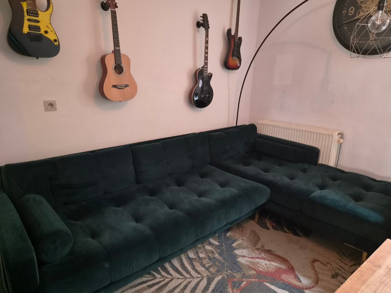 Zetel te koop! Velvet green!, Maison & Meubles, Enlèvement