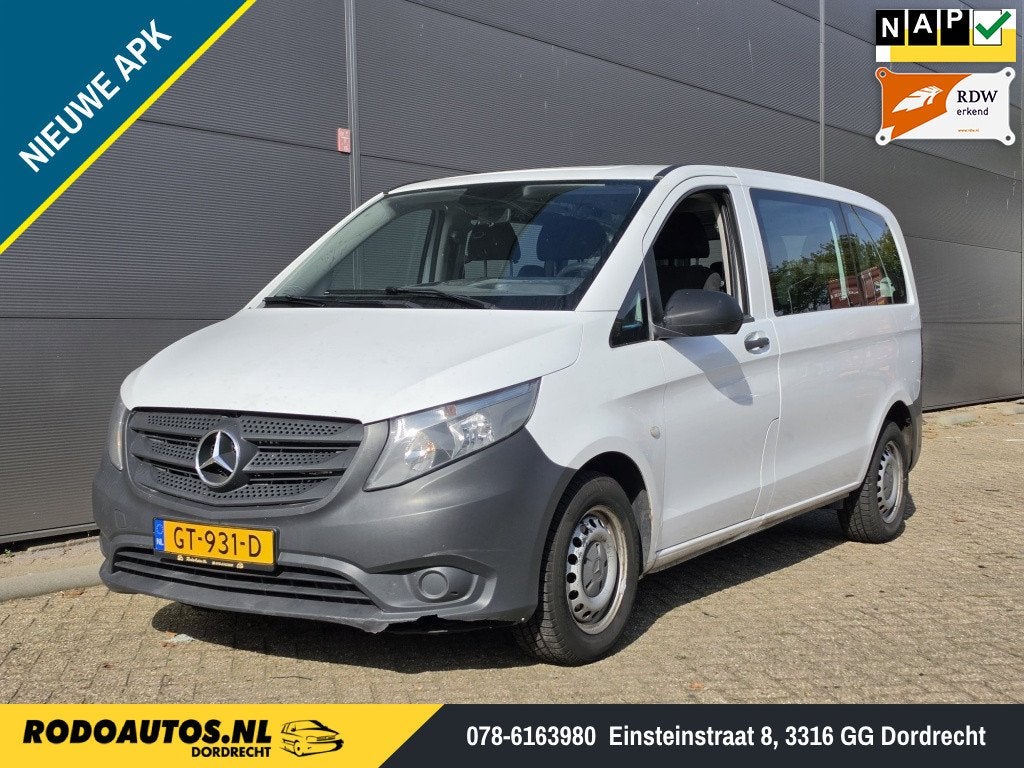 Mercedes-benz Vito Tourer 109 CDI Base Lang 9-Pers. Airco, 4 deurs, Euro 6, 4 cilinders, 65 kW