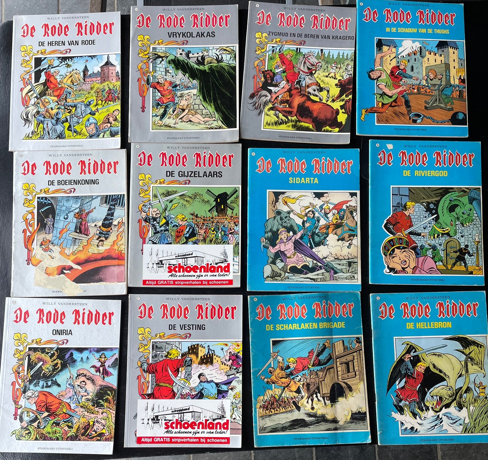 Strips de rode ridder, Ophalen