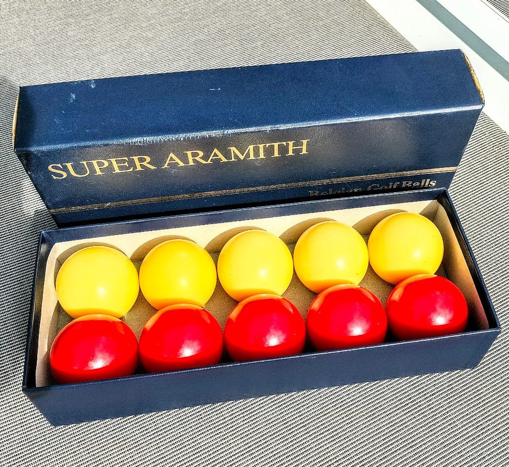 Set super aramith golfbiljart ballen, Ophalen of Verzenden, Gebruikt, Keu of Ballen