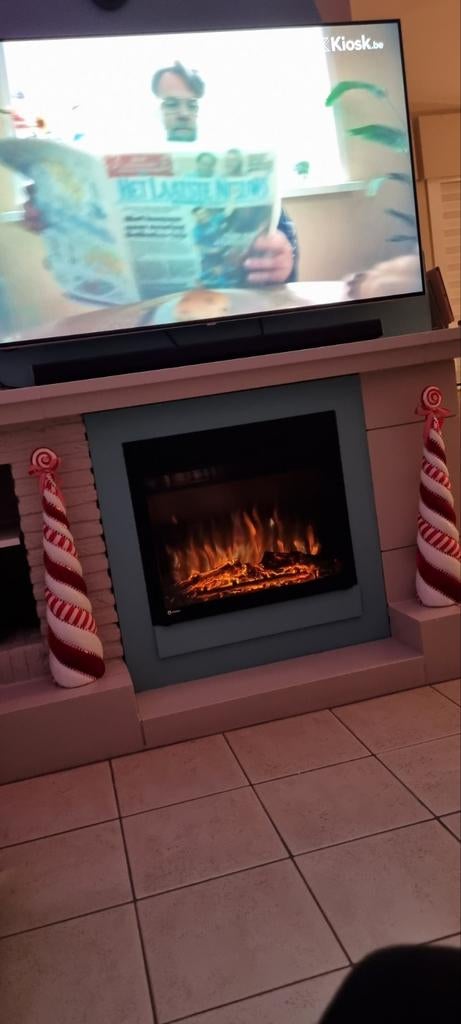 Inbouw elektrische sfeerhaard met verwarming, Huis en Inrichting, Haarden, Ophalen