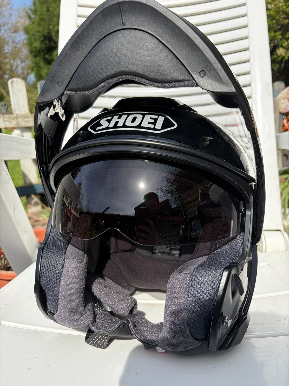 Shoei Neotec 3 hoogglans zwarte helm, Motoren, Ophalen, Integraalhelm, S, Shoei