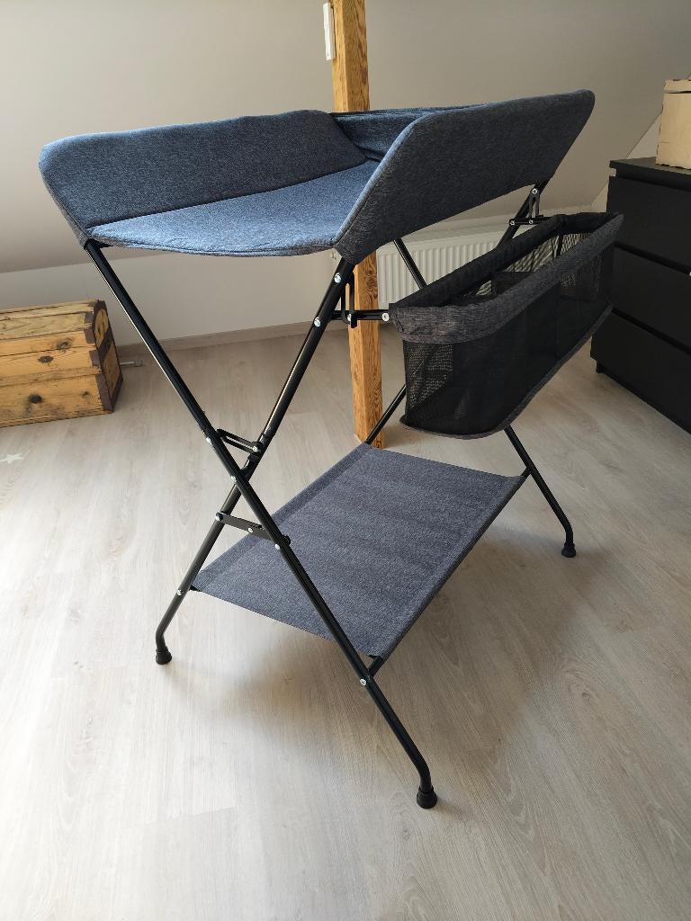 vidaXL Verschoontafel antraciet – inklapbaar en praktisch, Kinderen en Baby's, Kinderkamer | Overige Meubels, Ophalen, Gebruikt