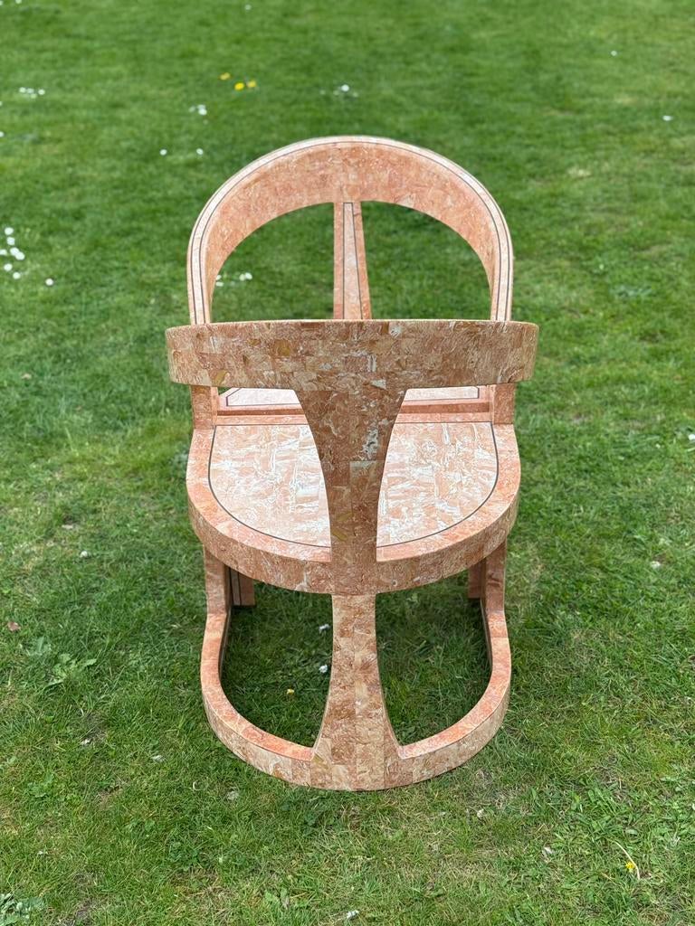 Deux chaises en marbre par Triancolori, Italie, années 1970, Enlèvement