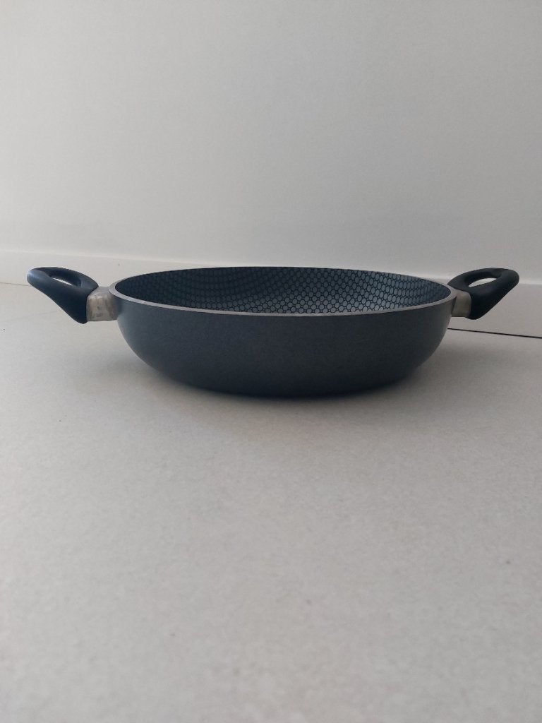 Wokpan met anti-aanbaklaag diameter 28cm, Antiaanbaklaag, Ophalen, Gebruikt, Wok