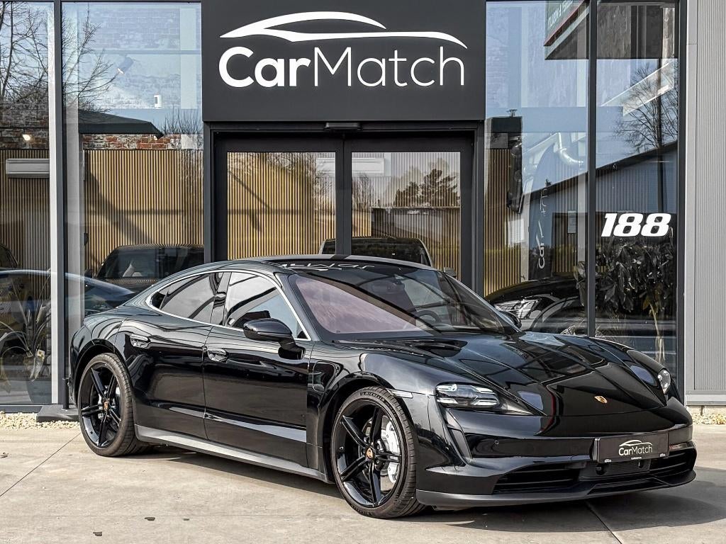 Porsche Taycan 4S | PANO | SPORT CHRONO | LUCHTVERING, Auto's, Porsche, Automaat, 421 kW, Zwart, Leder