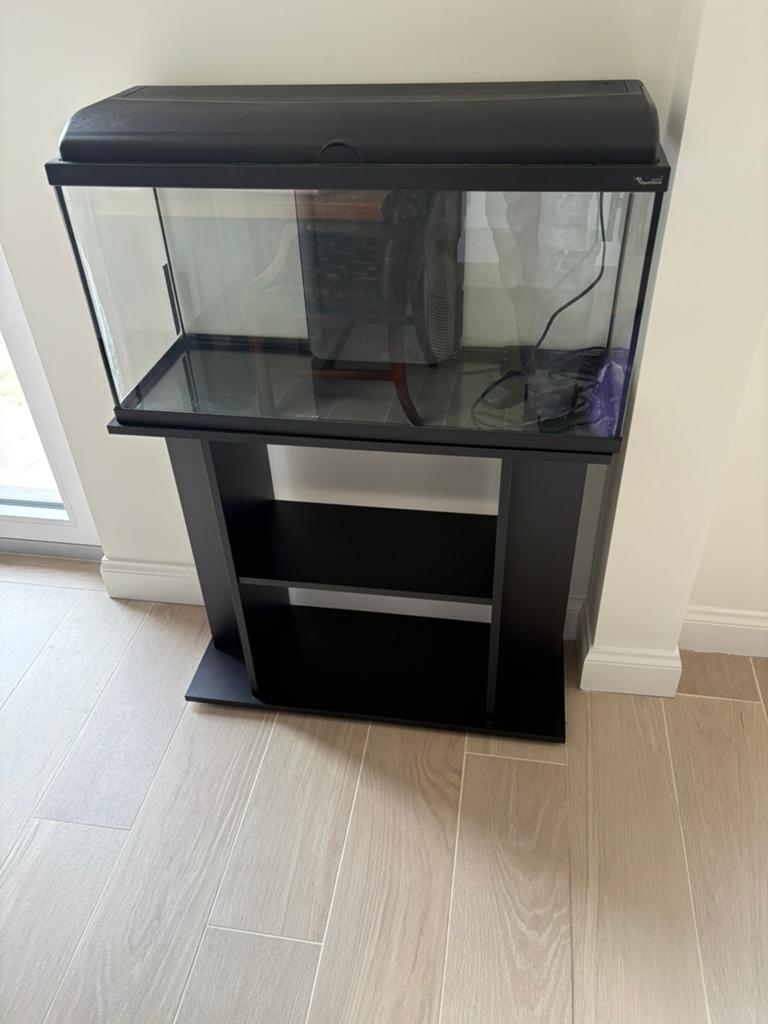 Aquarium 80x30x40 + meuble + accessoires, Ophalen, Gebruikt