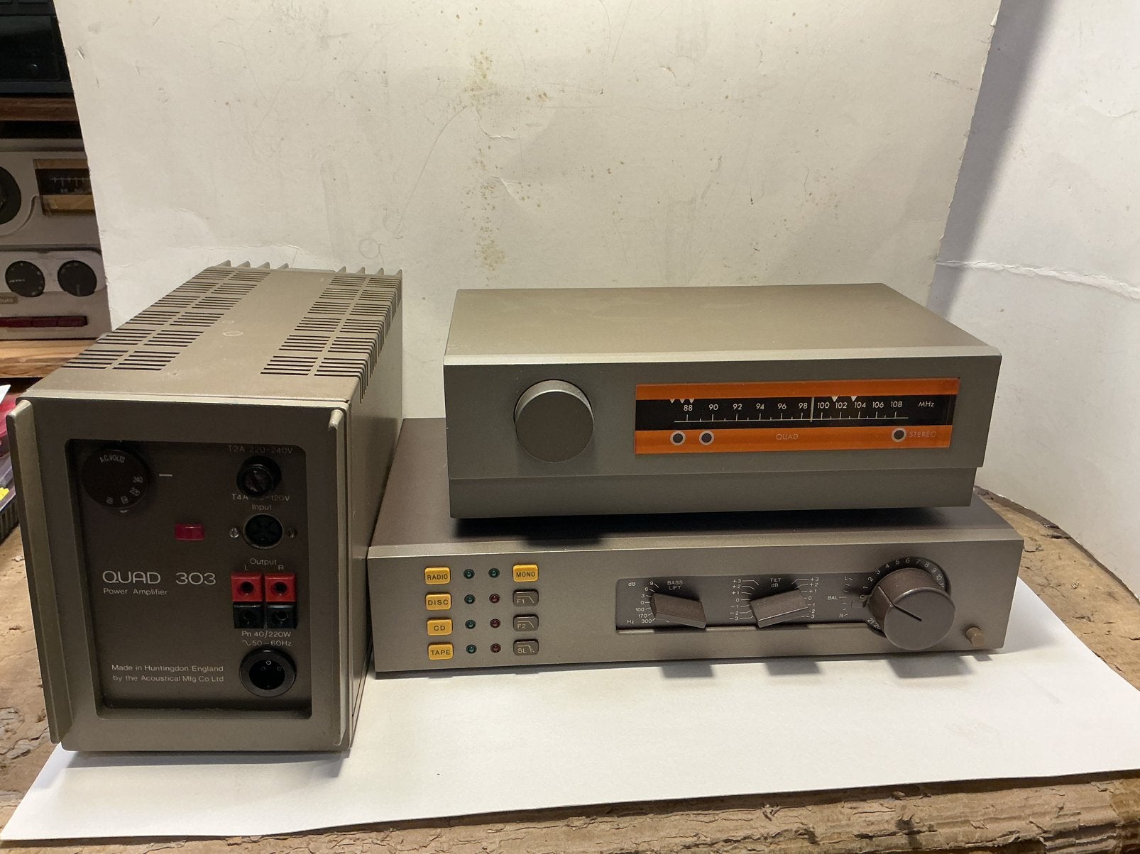 QUAD 303+34+FM3, Audio, Tv en Foto, Overige merken, Gebruikt, Ophalen of Verzenden, Minder dan 60 watt