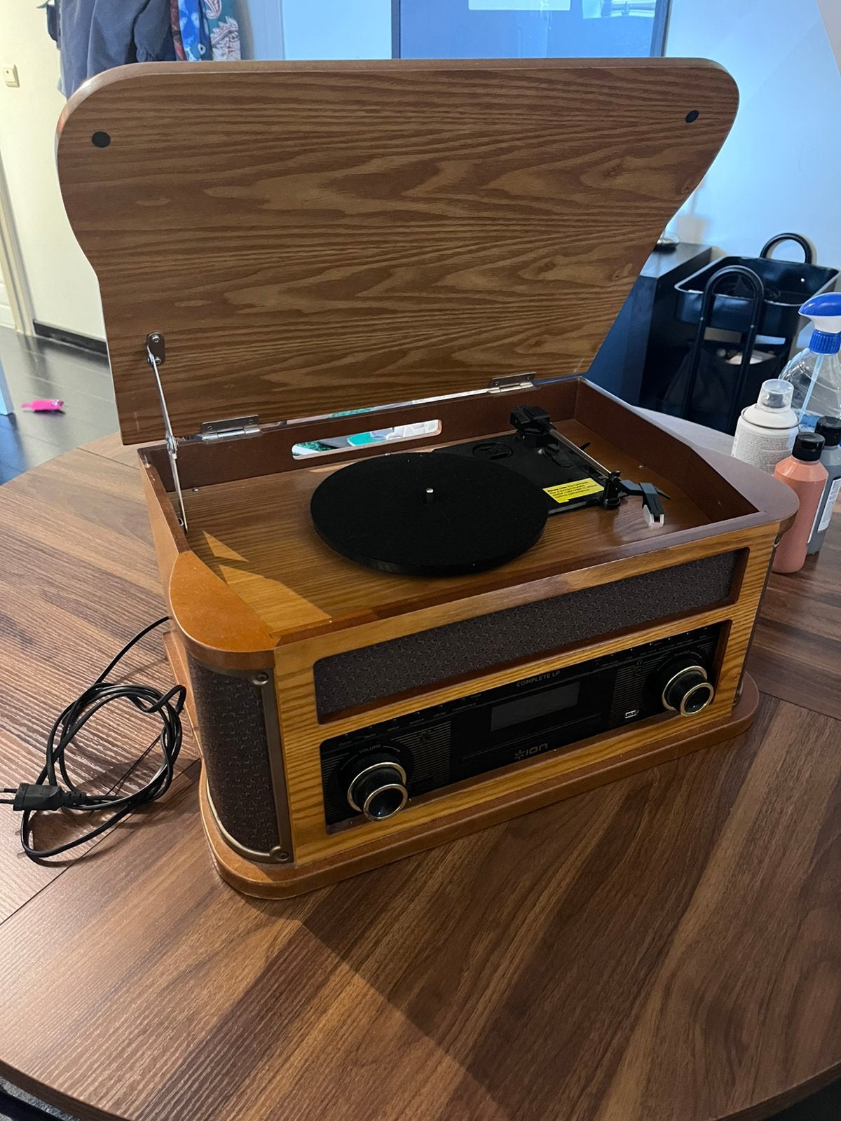 ION complete lp platenspeler, Audio, Tv en Foto, Ophalen, Gebruikt, Radio