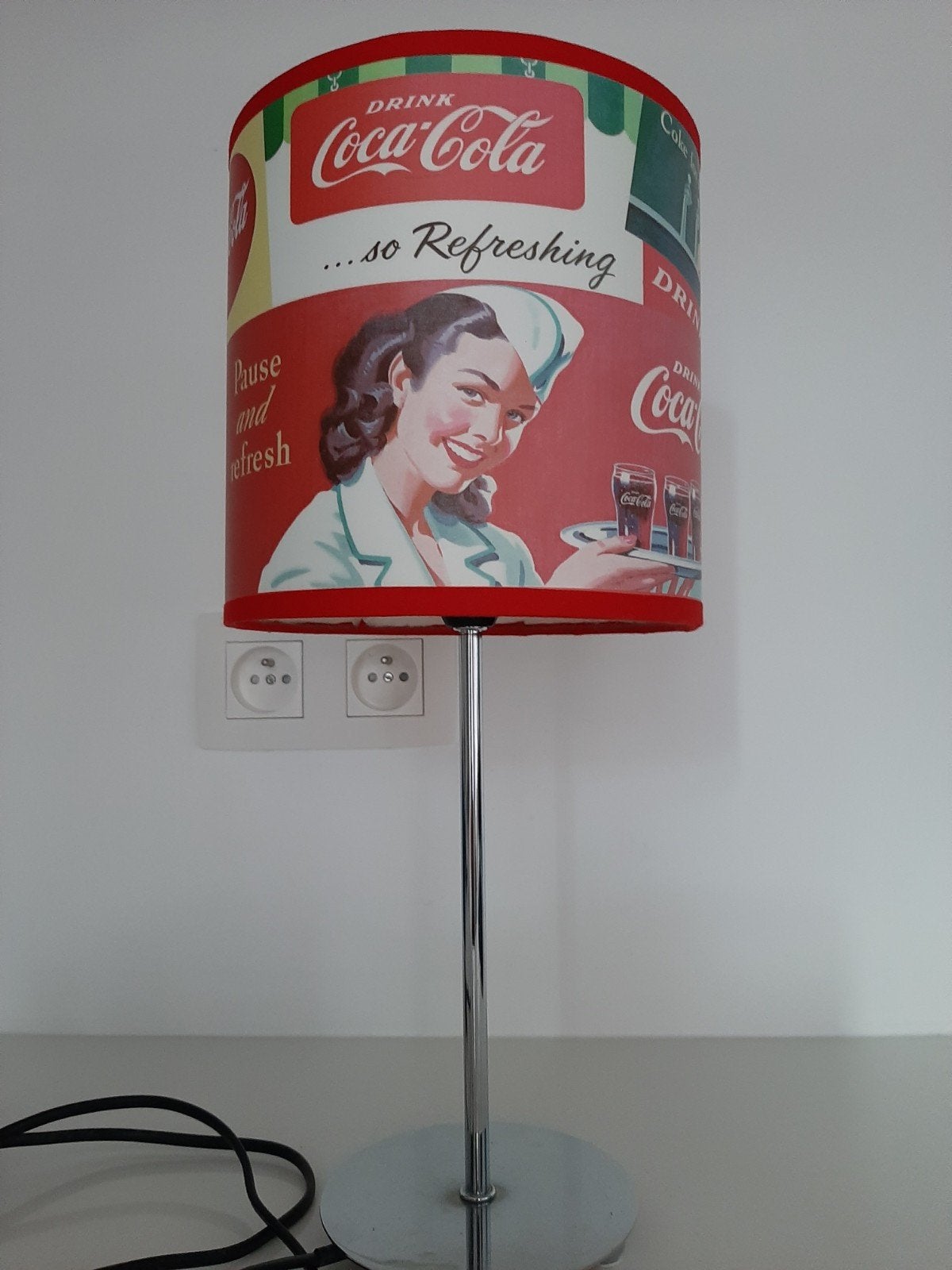Lamp Coca Cola, Ophalen