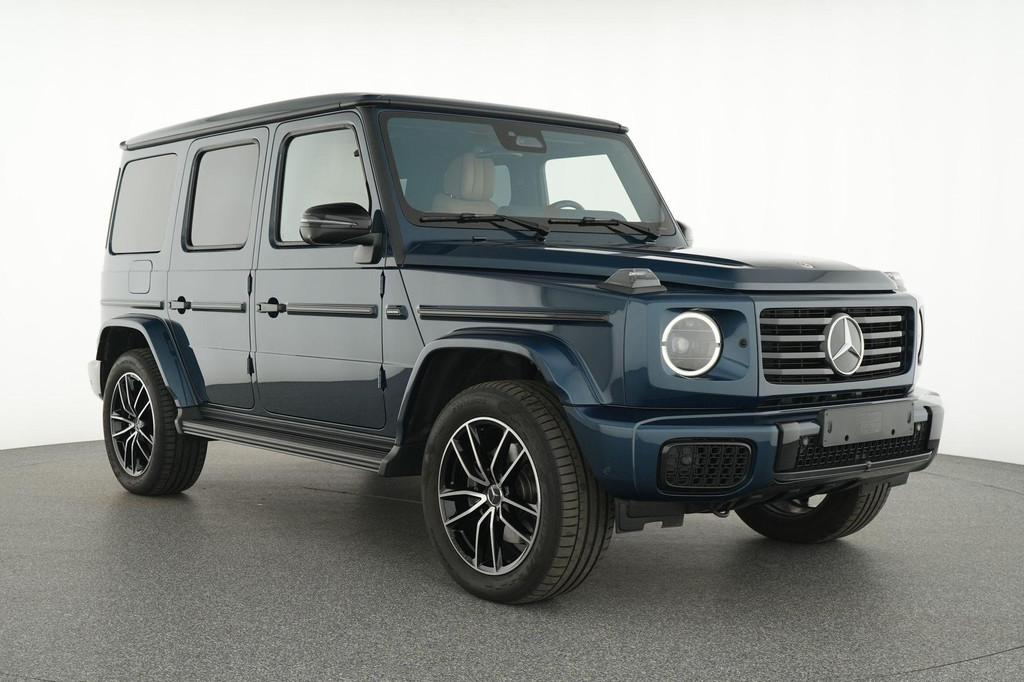 Mercedes-Benz G 500 AMG Line + MANUFAKTUR + BURMESTER + TREK, Auto's, Mercedes-Benz, Automaat, Gebruikt, Blauw, https://public.car-pass.be/vhr/42525e9a-4bb9-44fe-8217-5f937f1c1f3b
