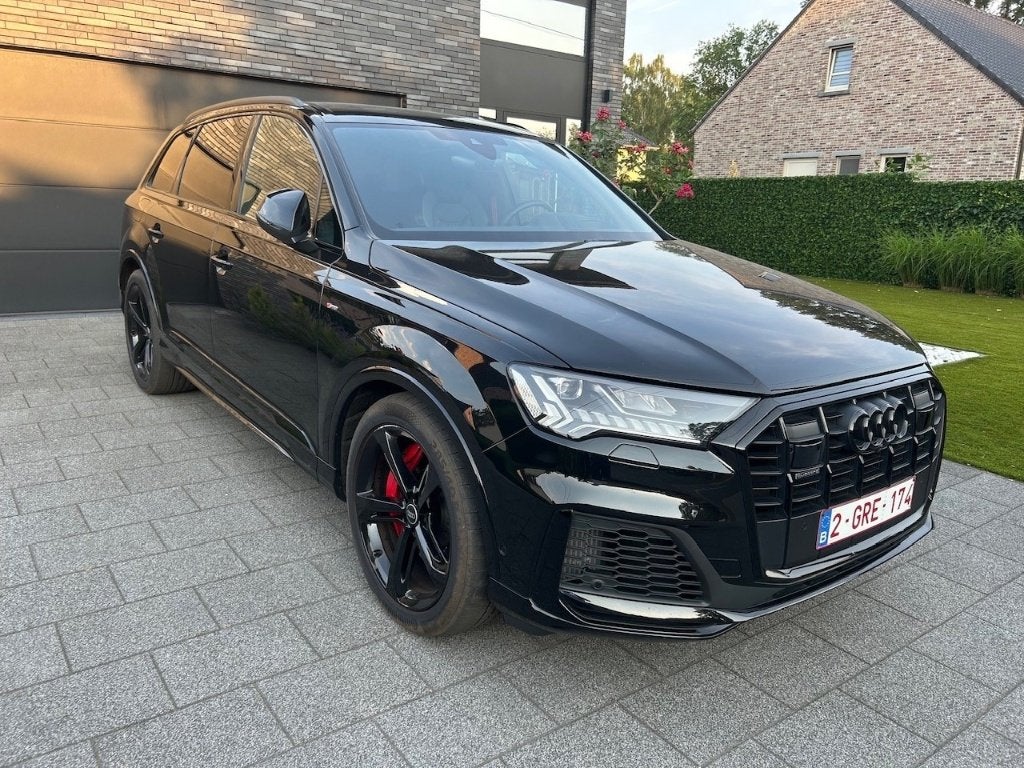 Audi Q7 60TFSI * QUATTRO * S-LINE * GARANTIE * GLOEDNIEUW!!!, Auto's, Automaat, Parkeerassistent, Zwart, Leder