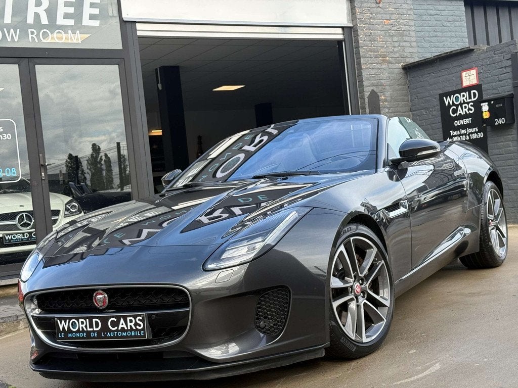 Jaguar F-Type CABRIOLET 2.0 i4 EXHAUST SPORT - LINE ASSIST -, Autos, Jaguar, Cuir, Argent ou Gris, Achat, F-type