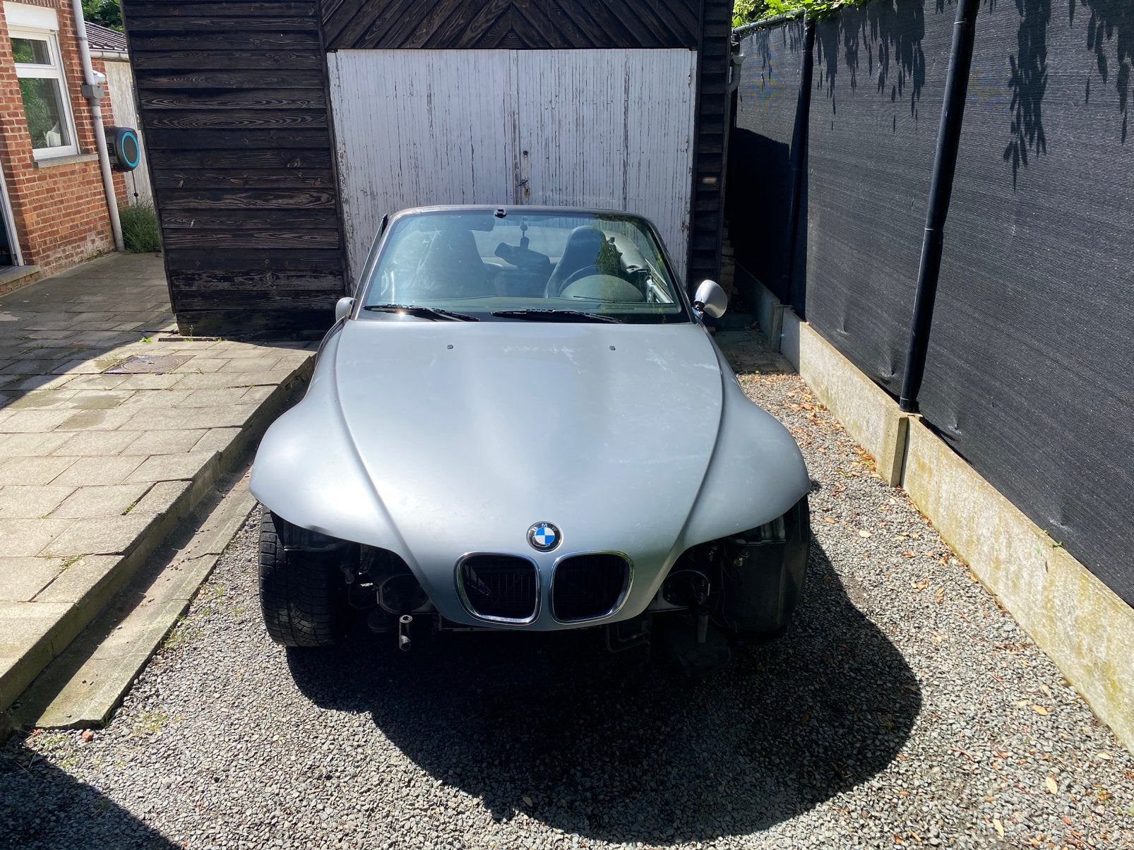 BMW Z3 1.8 1996 accidentée, Autos, Argent ou Gris, Achat, Cabriolet, Boîte manuelle
