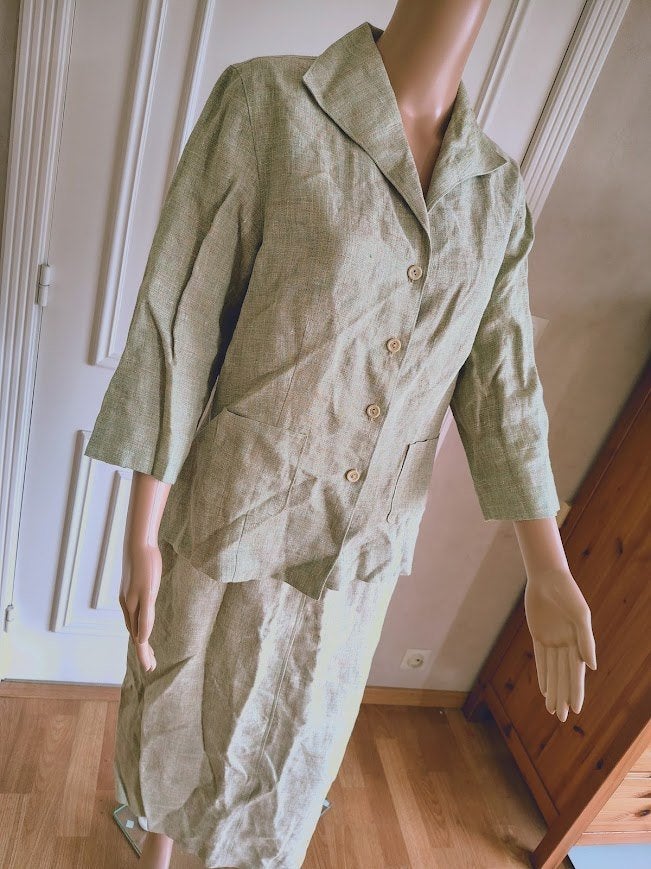 Vintage deux pièces van xandres, Kleding | Dames, Jurken, Xandres, Ophalen of Verzenden, Maat 42/44 (L), Groen