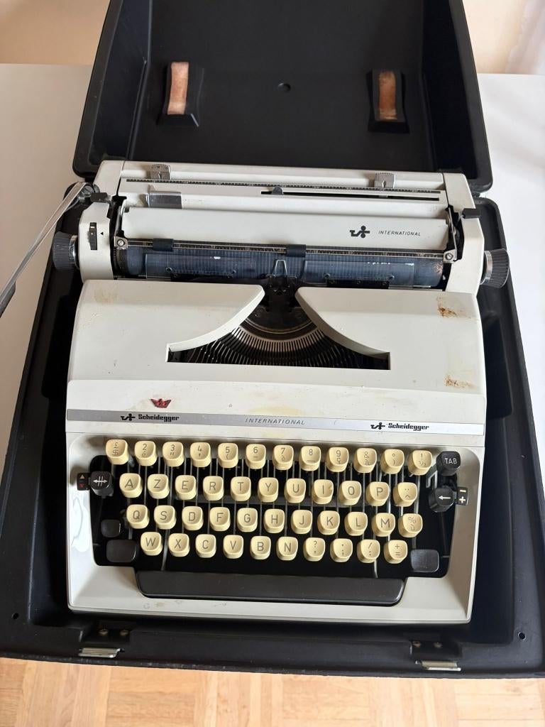 typemachine, mechanisch, Scheidegger, Ophalen, Gebruikt