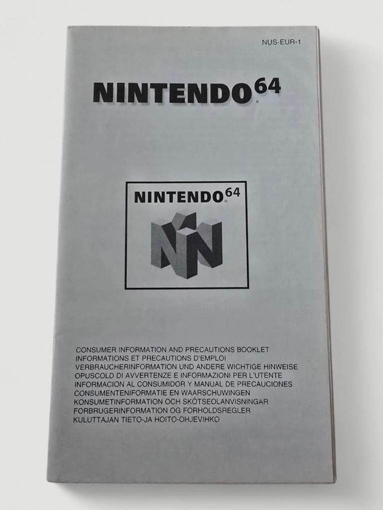 Officieel Nintendo 64-boekje — Informatie en voorzorgsmaatre, Games en Spelcomputers, Spelcomputers | Nintendo 64