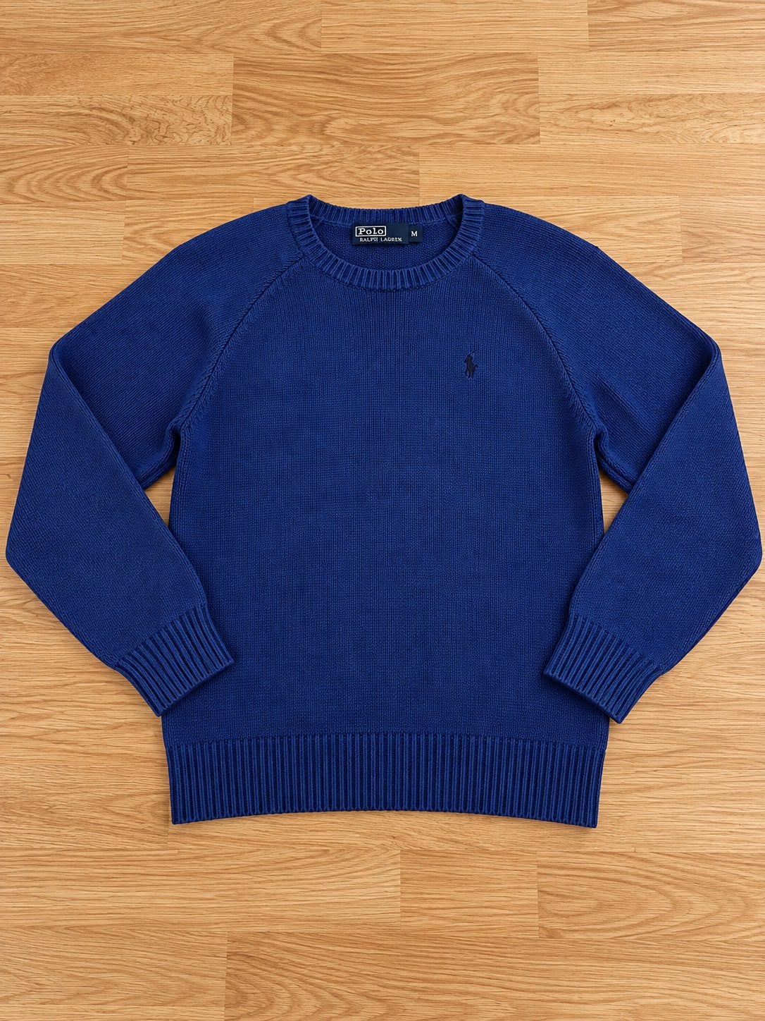 Polo Ralph Lauren Gebreide Trui – Royal Blue – Maat M, Ophalen of Verzenden, Zo goed als nieuw, Maat 48/50 (M), Blauw