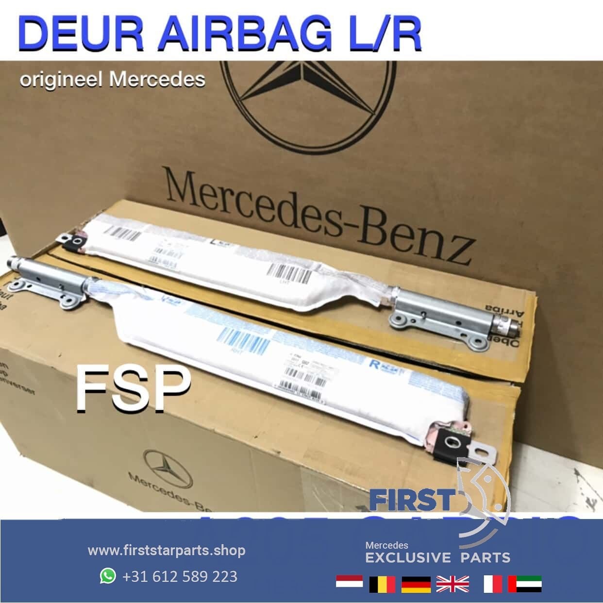 A205 W205 portier airbag Mercedes C Klasse 2014-2020 LINKS /, Gebruikt, -, Ophalen of Verzenden, -