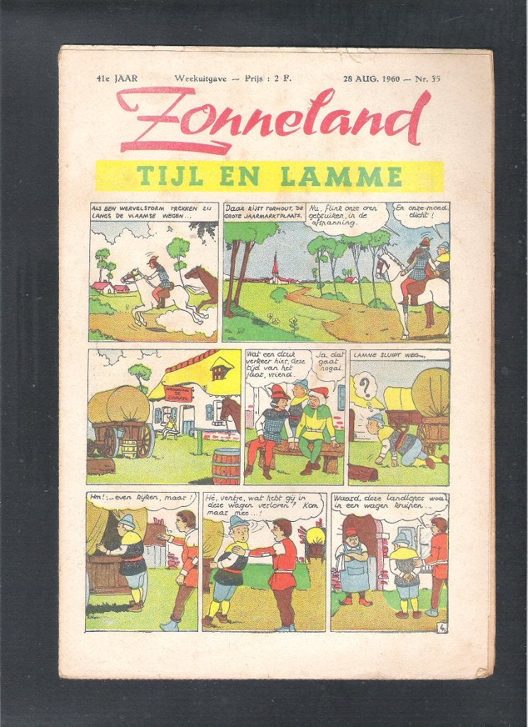 ZONNELAND 28 Aug. 1960 Nr. 35  -  TIJL  EN  LAMME, Ophalen of Verzenden, Gelezen
